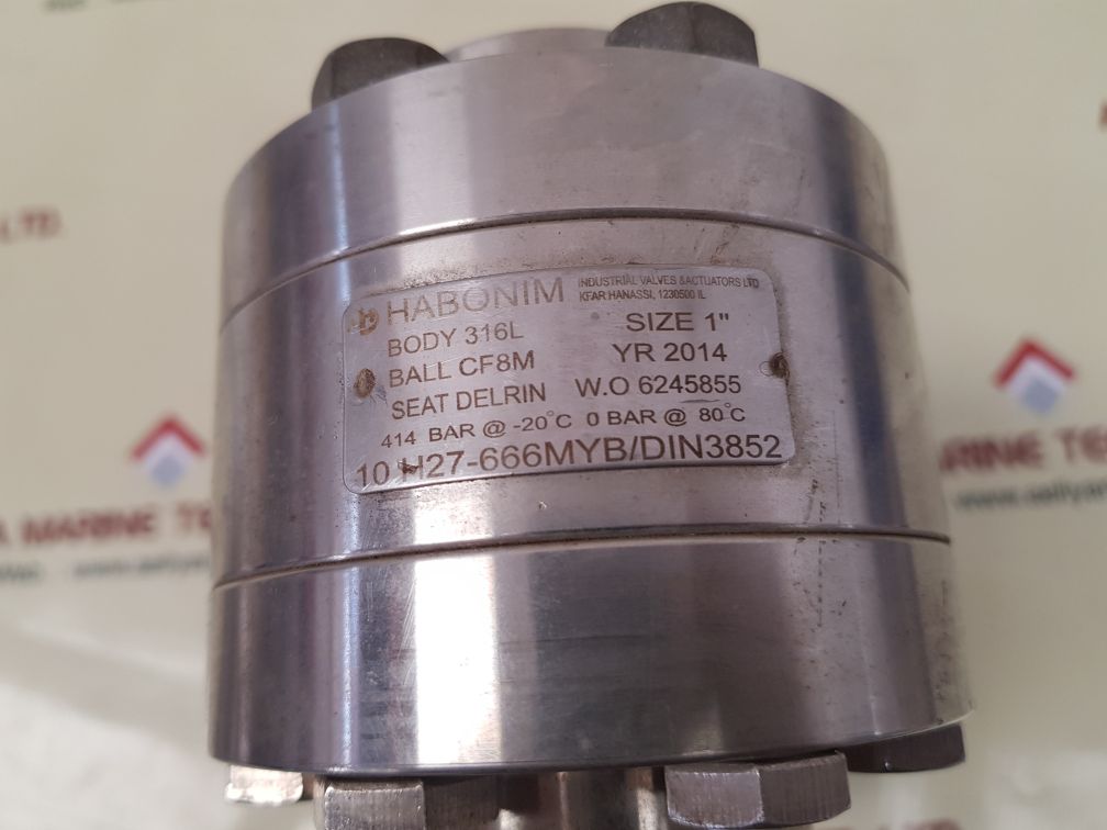 Habonim c25 sr-3 met pneumatic actuator compact valve 10 h27-666myb/din3852