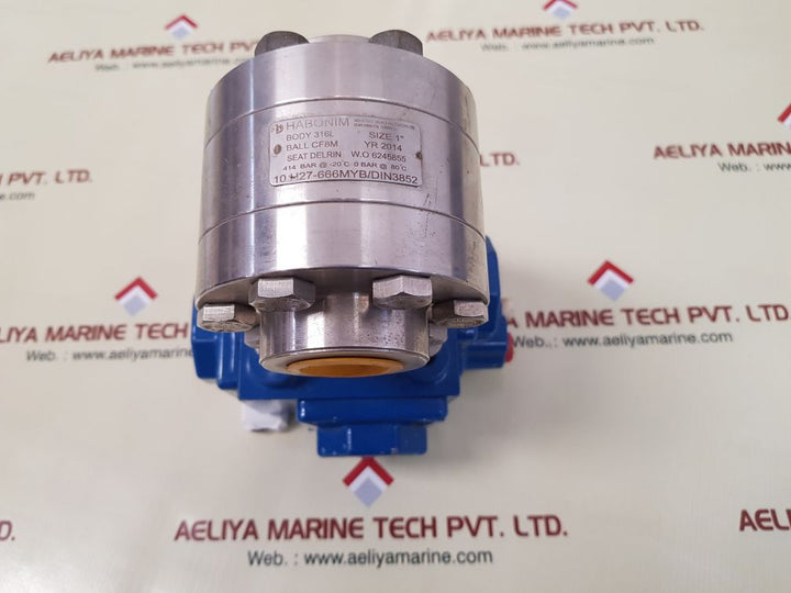Habonim c25 sr-3 met pneumatic actuator compact valve 10 h27-666myb/din3852