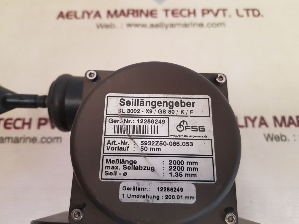 Fsg seillangengeber sl3002-x9/gs 80/k/f rope length transmitter