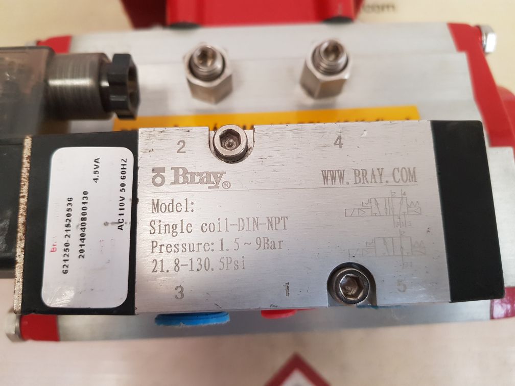 Bray 50-0406-12610-532 switch with 92-0830-11300-532 double acting actuator