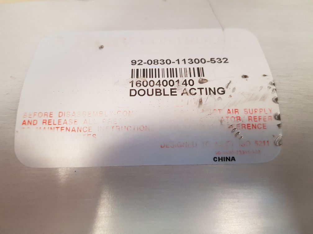 Bray 50-0406-12610-532 switch with 92-0830-11300-532 double acting actuator