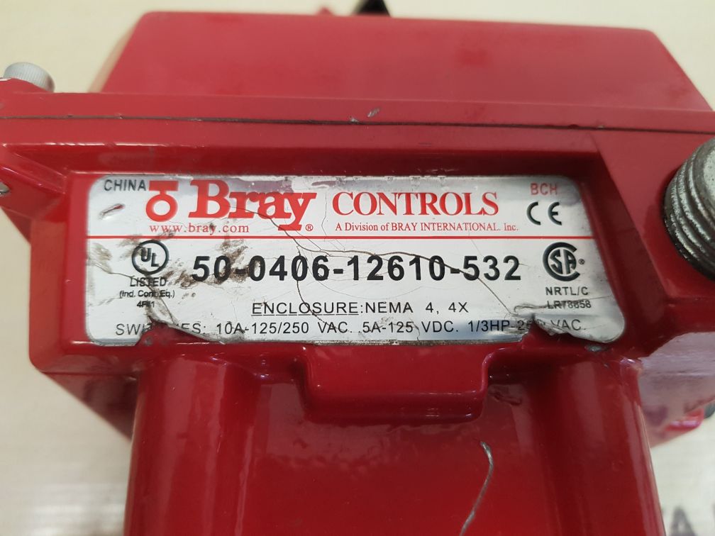 Bray 50-0406-12610-532 switch with 92-0830-11300-532 double acting actuator