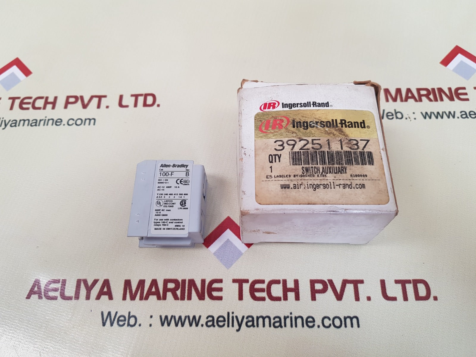 Allen-bradley 100-f ser b auxiliary switch nwa 19