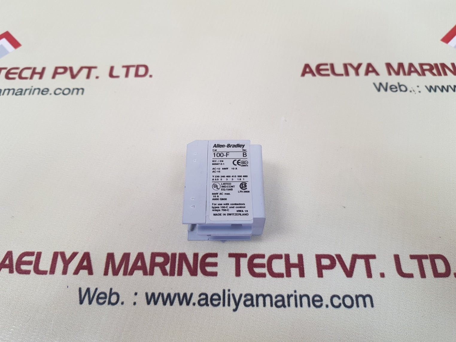 Allen-bradley 100-f ser b auxiliary switch nwa 19