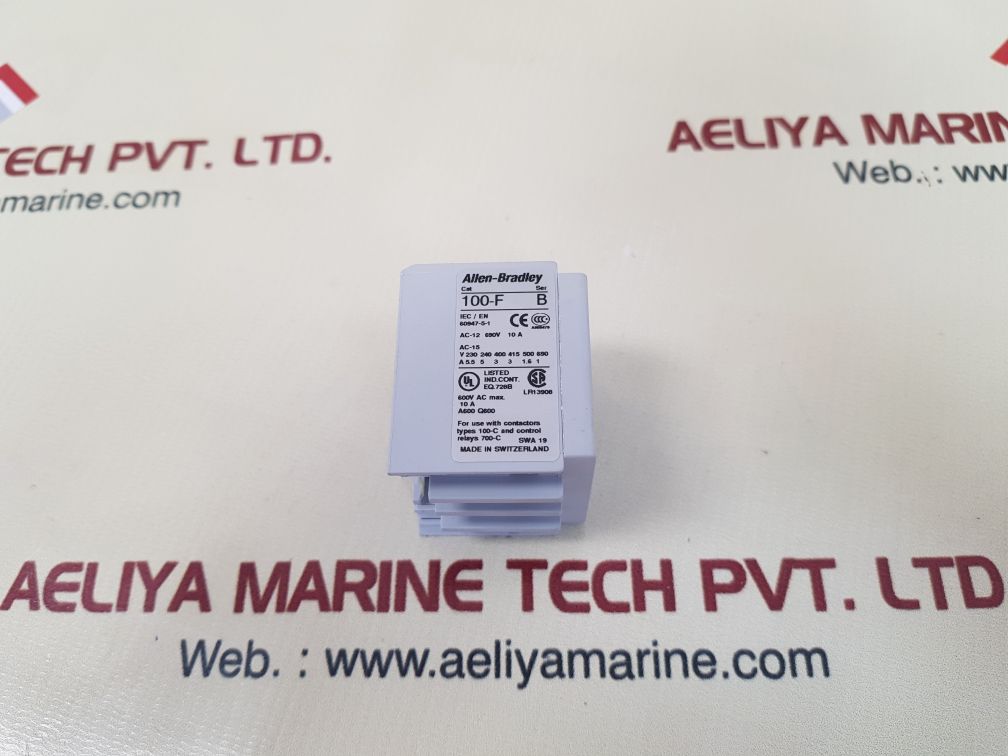 Allen-bradley 100-f ser. b auxiliary switch swa 19