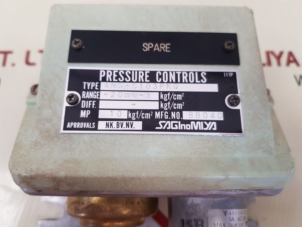Saginomiya ans-c103pkq pressure switch