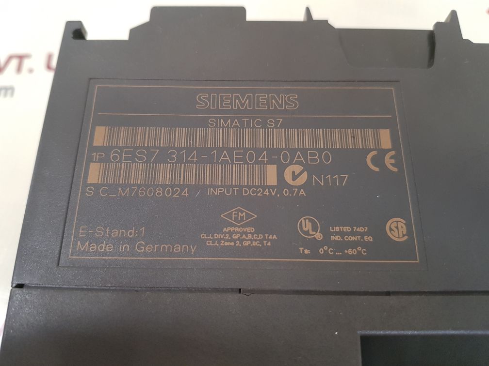 Siemens 6es7 314-1ae04-0ab0 simatic s7-300 module