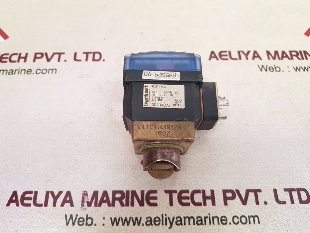 Burkert se32 flow switch 0.3-10 m/s