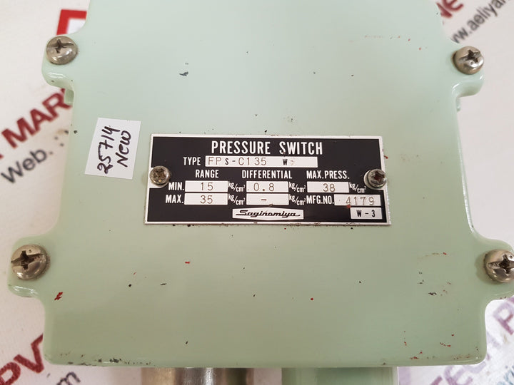 Saginomiya fps-c135w pressure control 