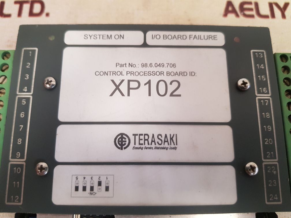 Terasaki 98.6.049.706 control processor board id: xp102