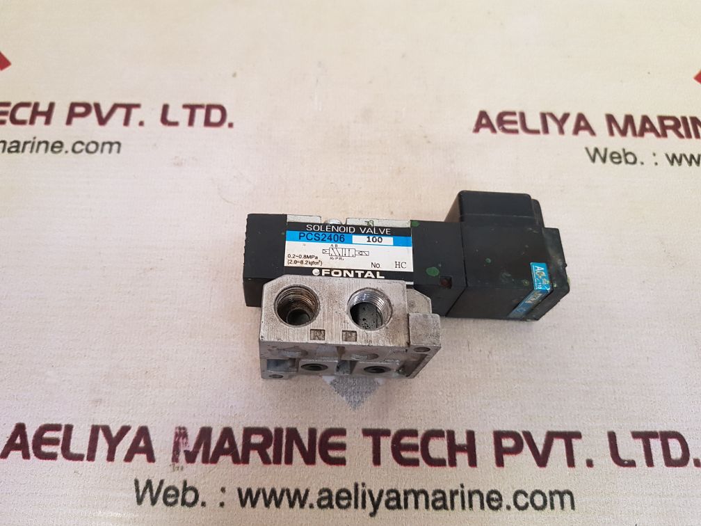 Fontal pcs2406 100 solenoid valve 0.2~0.8mpa used