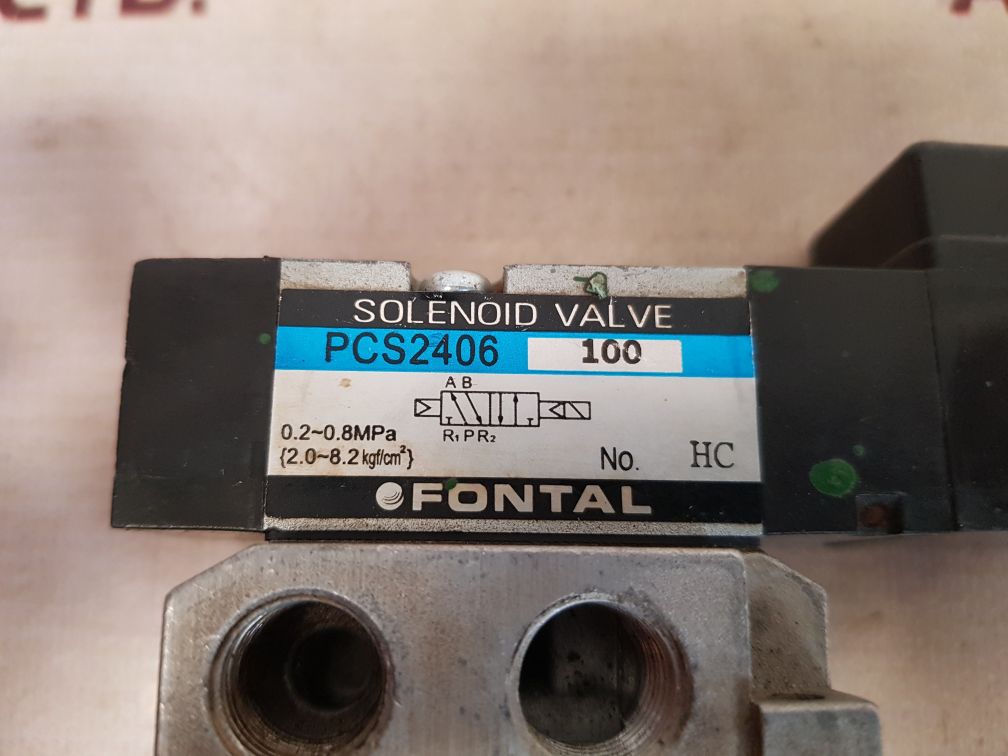 Fontal pcs2406 100 solenoid valve 0.2~0.8mpa used