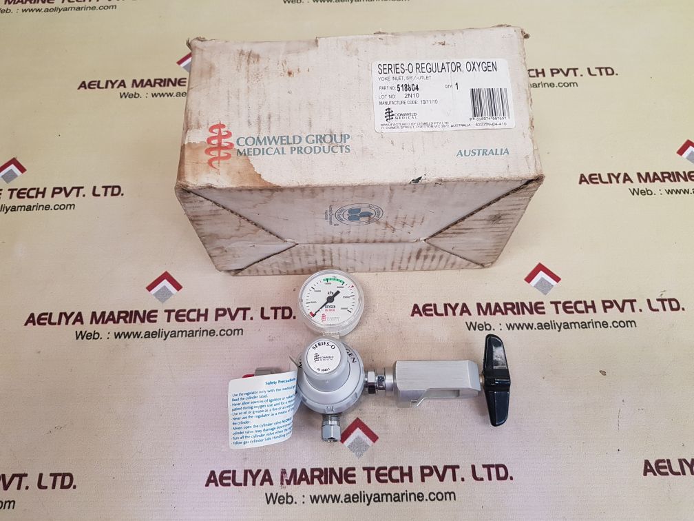 Comweld 518804 medical oxygen regulator 0 to 30000 kpa
