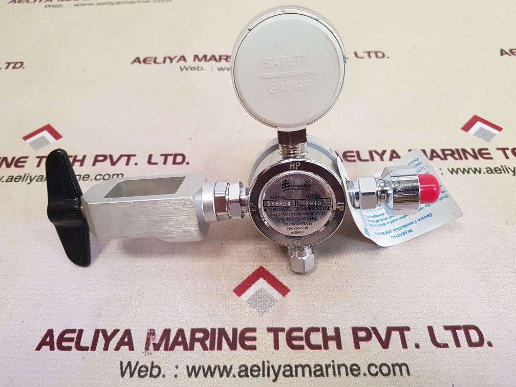 Comweld 518804 medical oxygen regulator 0 to 30000 kpa