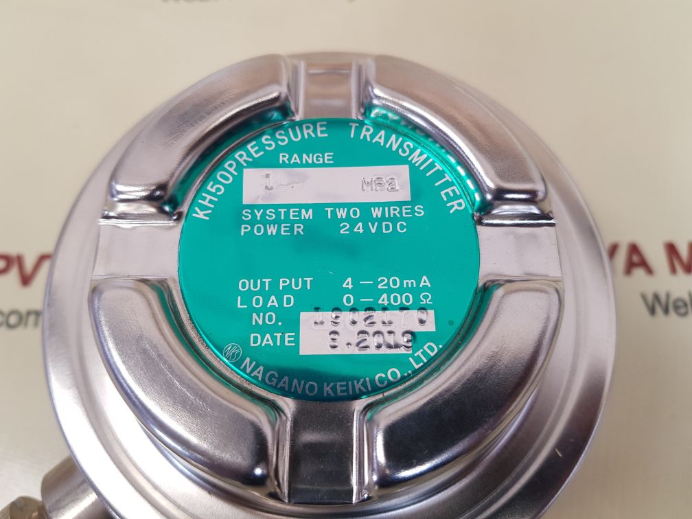 Nagano Keiki Kh50 Pressure Transmitter Range 1 Mpa Power 24Vdc