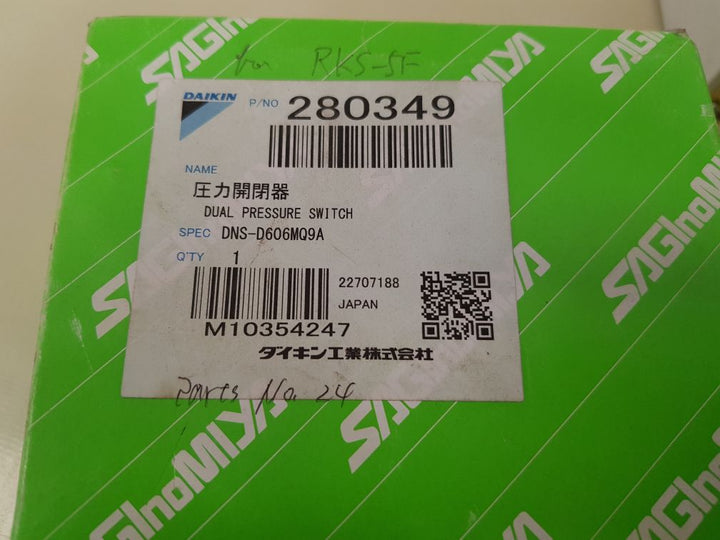 Saginomiya dns-d606mq9a pressure switch