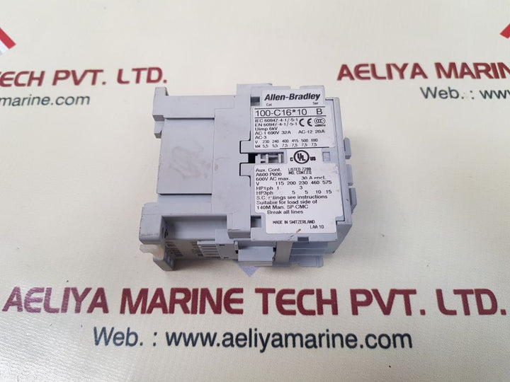 Allen-bradley 100-c16*10 ser.b contactor USed
