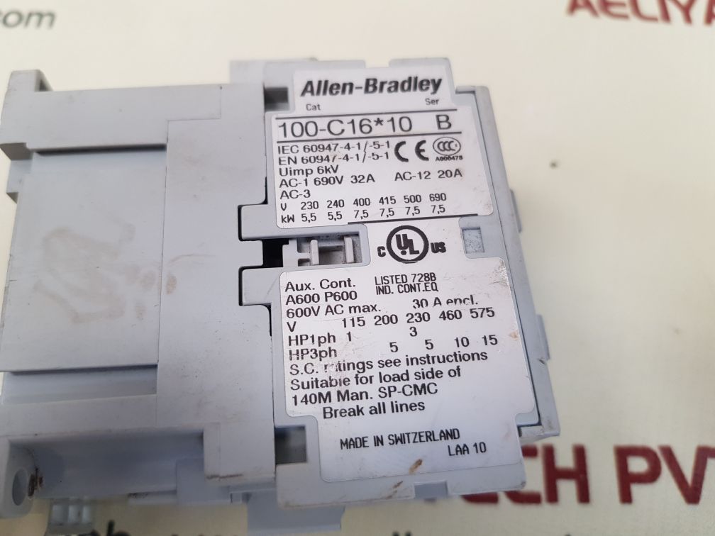 Allen-bradley 100-c16*10 ser.b contactor USed
