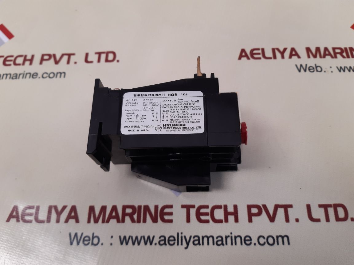 Hyundai hor 1k 6 thermal overload relay new