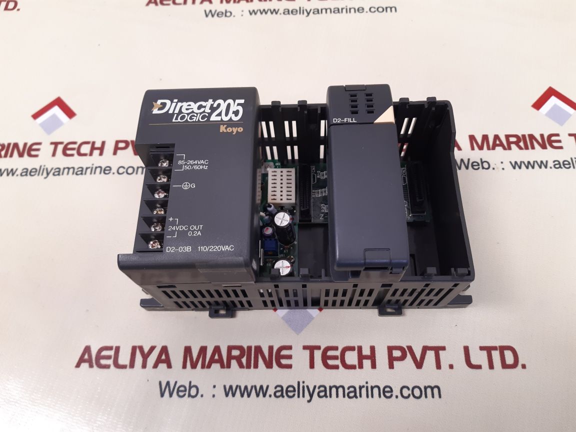 Koyo direct logic 205 d2-03b with d2-fill module