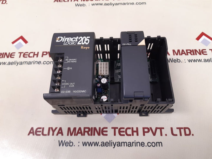 Koyo direct logic 205 d2-03b with d2-fill module
