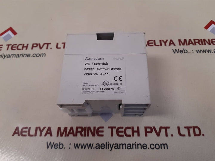 Mitsubishi fx2n-4ad programmable controller 24vdc version 4.00