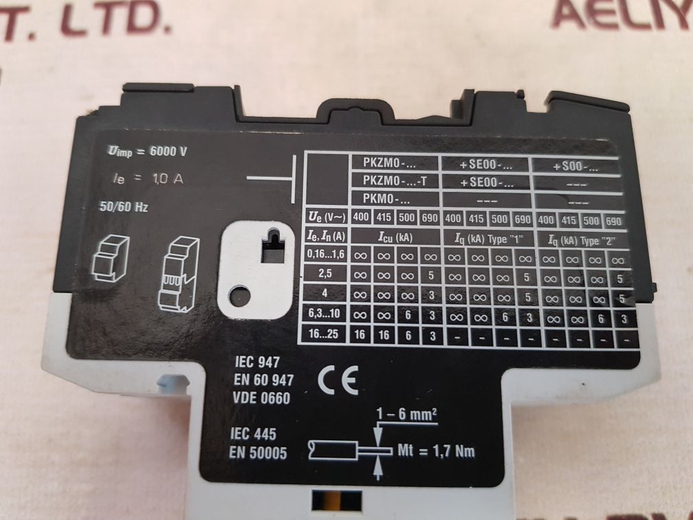 Klockner moeller pkzm0-1 motor protective switch circuit-breaker