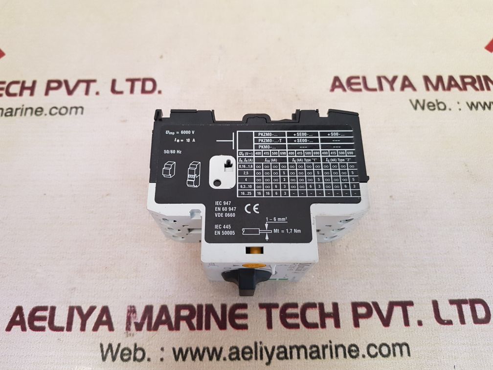 Klockner moeller pkzm0-16 motor protective/ starter switch