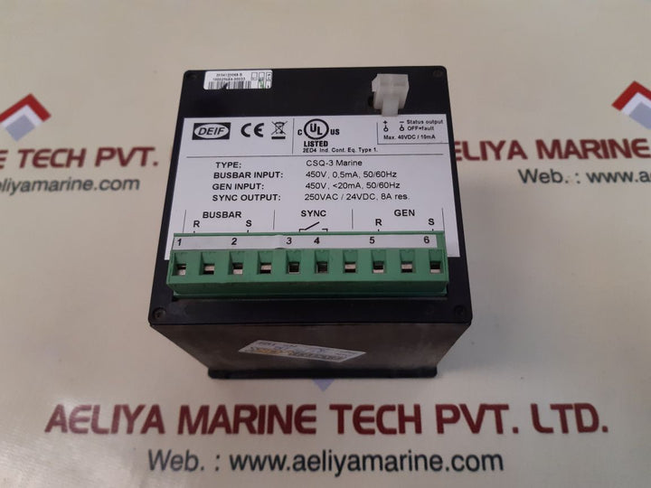 Deif csq-3 marine synchroscope