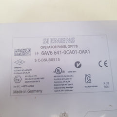 Siemens 6av6 641-0ca01-0ax1 operator panel op77b