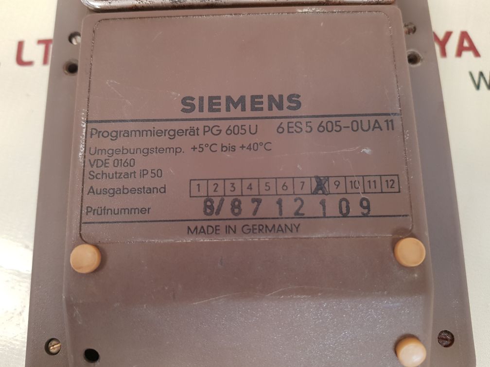 Siemens 6es5 605-0ua11 programming device pg 605u