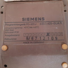 Siemens 6es5 605-0ua11 programming device pg 605u