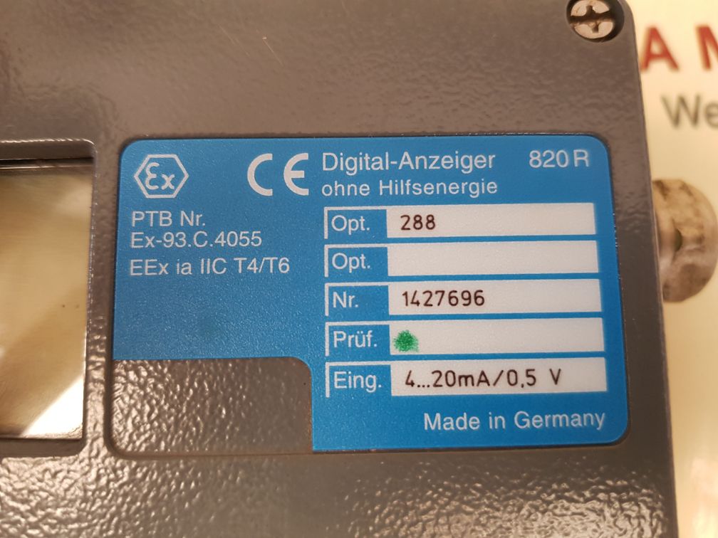 Knick 820 r digital indicator without auxiliary energy