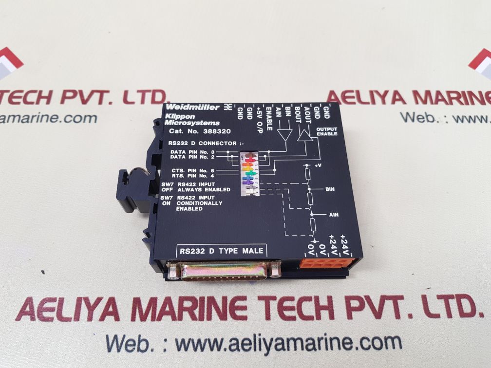 Weidmuller 388320 connector module rs232/422 converter