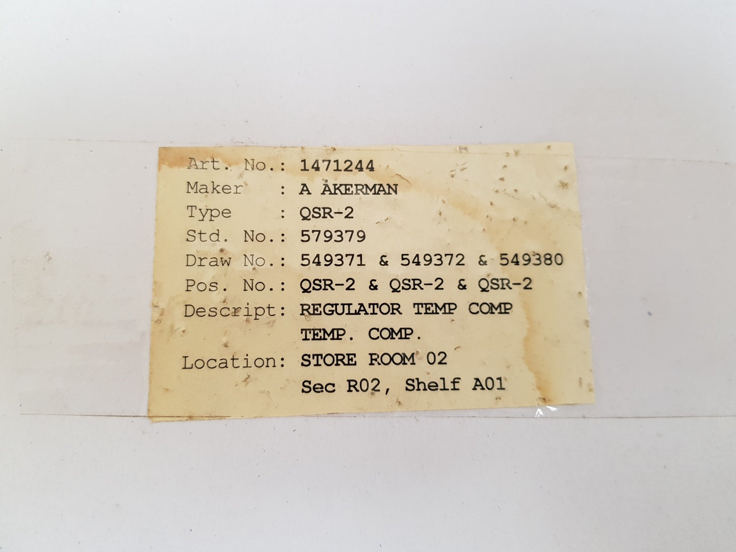 Axa qsr-2 pcb card 579154 rev.c ik 12181