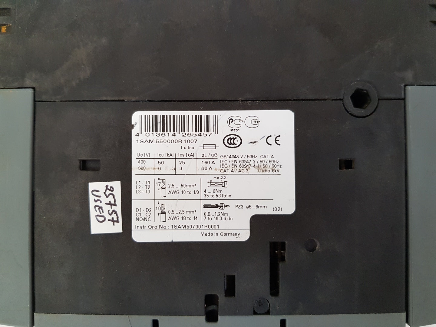 Abb ms495 1sam550000r1007 motor starter