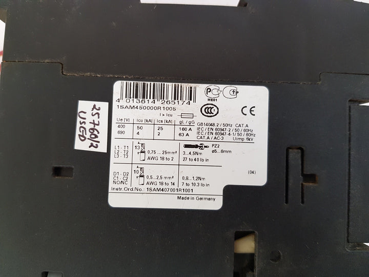 Abb ms450 1sam450000r1005 motor starter