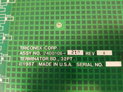 Triconex 7400 106-210 rev a terminator board