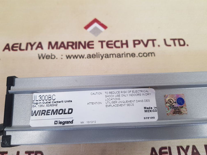 Wiremold ul300bc plug-in outlet center units