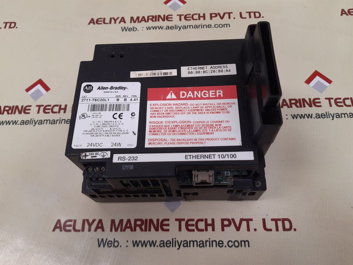 Allen-bradley 2711-t6c20l1 ser b rev b touch screen panel