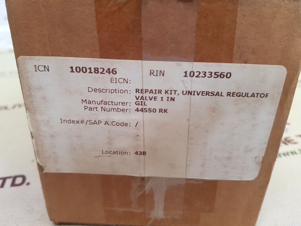 Gil 44550 rk universal regulator valve repair kit