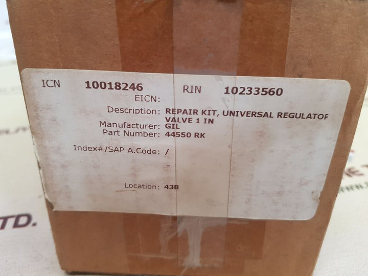 Gil 44550 rk universal regulator valve repair kit