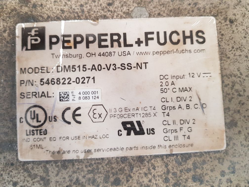 Pepperl+fuchs dm515-a0-v3-ss-nt operator interface 546822-0271