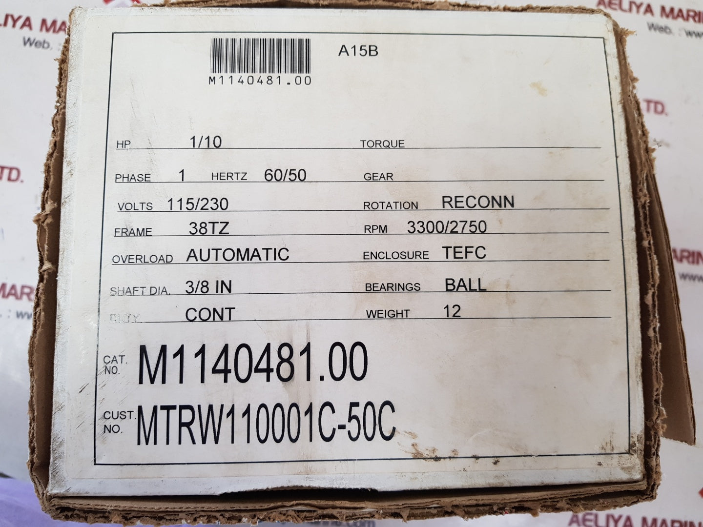 Leeson electric um38934fz4a electric motor mtrw110001c-50c 