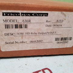 Triconex 3636r relay output module new rev: a13.0