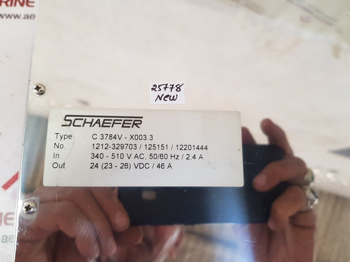 Schaefer c3784v-x003.3 ac/dc power supply 340-510 vac