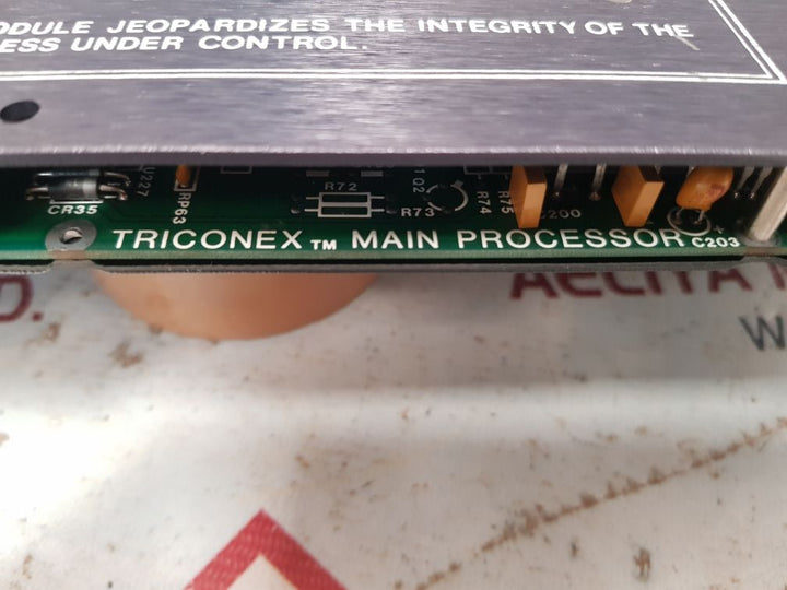 Triconex 7400063-100 rev.e main processor module
