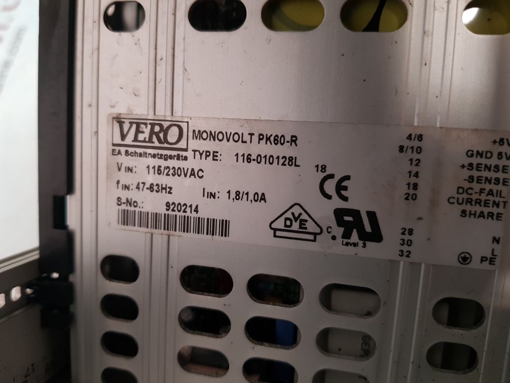 Vero Monovolt Pk60-r,Bivolt Pk60 Power Supply Rack