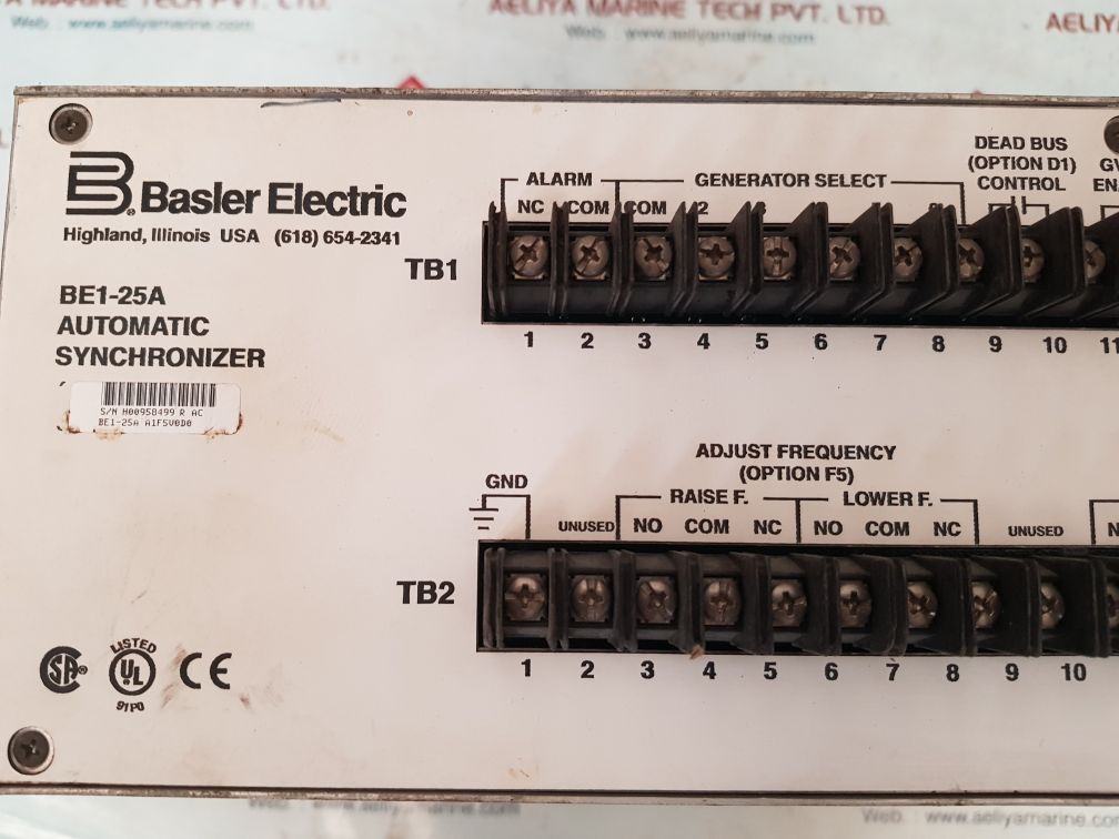 Basler electric be1-25a automatic synchronizer