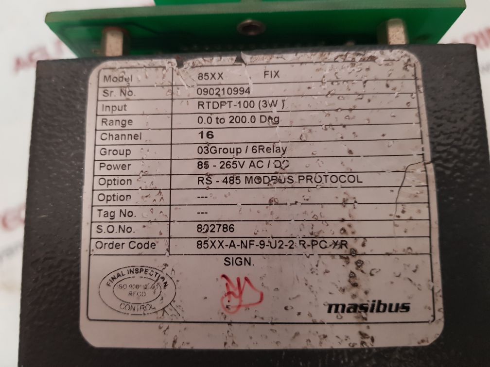 Masibus 85xx fix process scanner power range 0.0-200.0 deg